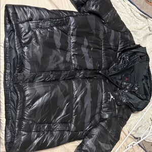 Jordan Stealth Black Camo Puffer Jacket